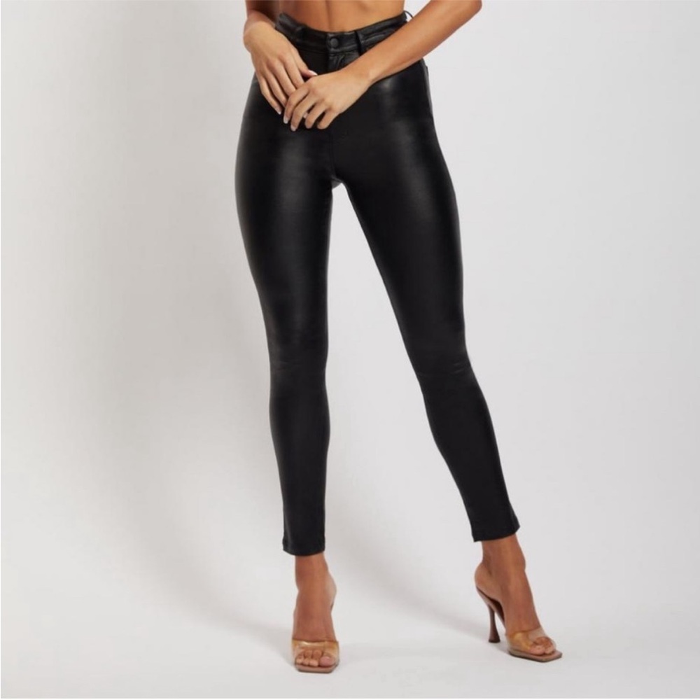 Meshki Black Skinny Faux Leather Pants
